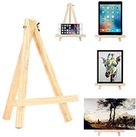 Caballete de madera de pino natural de 9.5 pulgadas de alto, ajustable, soporte para pantalla de pintura, portátil, para fotos, teléfono, iPad, decoración artística, trípode, 3 unidades - Arteztik
