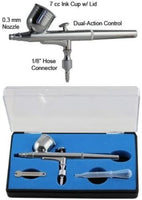 GotHobby, kit juego de aerógrafo de pistola, 0.3 mm, alimentado por gravedad, acción dual - Arteztik
