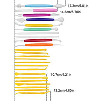 AFUNTA Herramientas de arcilla, 10 piezas de plástico de color para modelar arcilla y 14 piezas de juego de herramientas amarillas, adecuado para arcilla cerámica artesanía - Arteztik
