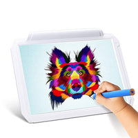 Caja de luz LED portátil A4 para interior/exterior (alimentación USB o batería AA), brillo ajustable con protección para la vista, mesa blanca para dibujo, animación, dibujos animados, bocetos, Blanco, A4 - Arteztik
