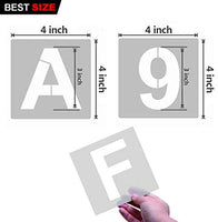 Plantillas de letras reutilizables de plástico para letras y números, 36 plantillas de alfabeto para decoración del hogar, proyectos de bricolaje y manualidades (5.0 in) - Arteztik
