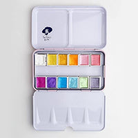 Colores Paul Rubens Artist Grado Acuarela Pasteles Sólidos de Viaje Bolsillo Set Gouache Pintura con Caja de Metal - Arteztik
