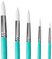 HIMI—Gouache/Watercolor Juego de 5 pinceles para pintura acrílica de acuarela para rostro y cuerpo Gouache, bonito regalo para aficionados, niños y adultos (amarillo, pincel de acuarela) - Arteztik
