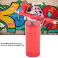 Juego de aerógrafos multiusos con compresor, mini pistola de aerosol de compresor de aire, pistola de aerógrafo de doble acción de 0.012 in, juego de capacidad de 7 cc para pintura artística tatuaje diseño de uñas, color negro - Arteztik
