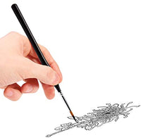 AIEX - Juego de 9 pinceles de pintura en miniatura para acrílico, acuarela, aceite, cara, uñas, escala de pintura de modelo, línea de dibujo (negro) - Arteztik
