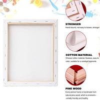 Ozazuco - Lienzo para pintura, 3.9 x 3.9 in, 5 unidades, lienzo blanco en blanco, 100 % algodón, imprimado, para suministros de arte para acrílicos, pintura al óleo, decoración de pared - Arteztik
