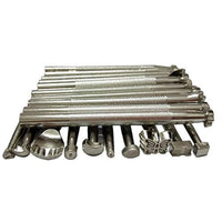 BANYOUR 20 unids cuero estampado herramienta cuero tallado trabajo silla hacer herramientas DIY cuero artesanía sellos conjunto DIY martillo cuchillo giratorio - Arteztik
