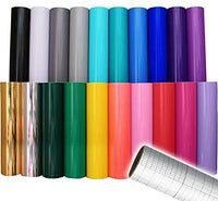 VViViD Deco65 Paquete de vinilo adhesivo multicolor de 100.1 x 4.9 ft, incluye rollo de papel de transferencia de 12.0 x 24.0 in (8 rollos) - Arteztik
