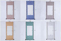 jz014 hmay montaje mini Hanging pared Set de desplazamiento para Kanji en blanco, Sumi y caligrafía china (6pcs/set, 11.8" 27.6") - Arteztik
