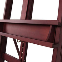 MEEDEN - Caballete de estudio extra grande con marco en H, ajustable inclinable madera de haya maciza, caballete de pintura de caoba con acabado de manchas de caoba, se adapta al lienzo de hasta 92 pulgadas de alto - Arteztik

