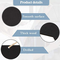 Cartel de madera colgante sin terminar en blanco para colgar placa de madera decorativa rebanadas de madera con cuerdas para pirografía, pintura, escritura en casa, manualidades, suministros pre-encordados (beige, 8) - Arteztik
