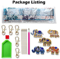 Soleebee 5 piezas DIY 5D completo taladro diamante pintura llavero por número Kit mosaico hacer doble cara taladro colgante cristal Rhinestones llavero bolsa regalo (mariposa) - Arteztik
