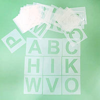 36Pcs Alphabet Letter Stencils, 4 inch Reusable Plastic Letter and Number Stencils for Wood, Wall, Chalkboard, Painting Learning, Home Craft Decoration, DIY School Art Projects - Arteztik
