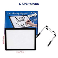 L-APERATURE - Almohadilla de luz LED recargable A4, 5 niveles regulables LED con soporte para pintura de diamante 5D, tatuaje, dibujo, animación, plantillas, negro - Arteztik
