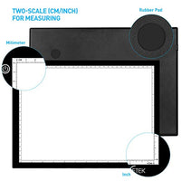 Icetek - Caja de luz LED ultradelgada y portátil A4, cable de alimentación USB, intensidad regulable, luz LED para dibujo, boceto, animación Visualización de rayos X - Arteztik
