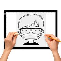 Caja de luz LED portátil A4 con rastreo, alimentación USB, regulable, tabla de copia para diseñar artistas, animación, bocetos, esténciles. (línea de dimensión A4) - Arteztik
