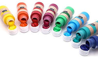 Artecho - Juego de pintura acrílica para arte, 18 colores, 2.0 fl oz, suministros básicos de pintura acrílica para madera, tela, manualidades, lienzo, cuero y piedra - Arteztik
