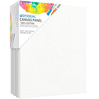 GOTIDEAL - Paneles de lona de 24 unidades, 8.0 x 10.0 in, color blanco profesional, 100% algodón, para pintura, pintura acrílica, pintura al óleo y medios de arte húmedo, lienzo para pintores y principiantes. - Arteztik
