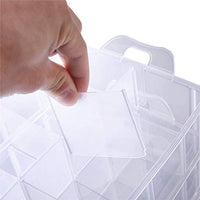 FlowerRiver DIY Caja de almacenamiento apilable de 3 niveles con 30 compartimentos: para costura, accesorios de bordado, cuentas, cinta organizadora, hilos, juguetes para niños, suministros de belleza, anillas, esmalte de uñas. - Arteztik
