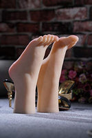 Maniquí de silicona para pies, talla de la vida, modelo de exhibición de piernas femeninas para dibujo, para práctica de uñas, joyas, sandalias, calcetines de zapatos (individual) - Arteztik
