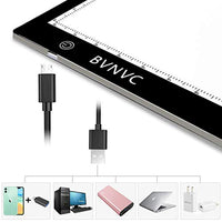 30 W tamaño A4 ultra fino portátil trazador blanco LED Artcraft Tracing Pad caja de luz de tres etapas atenuación, alto brillo para 5D DIY diamante pintura artistas dibujo dibujo dibujo animación, escala en pulgadas - Arteztik
