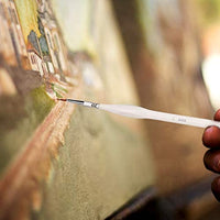 AIEX - Juego de 9 pinceles de pintura en miniatura para acrílico, acuarela, aceite, cara, uñas, escala de pintura de modelo, línea de dibujo (negro) - Arteztik
