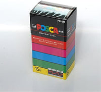 Uni-Posca PC-3M15C - Rotuladores de punta fina (15 unidades) - Arteztik
