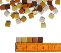Mosaiko Green Mix 10.58 oz (10.5 onzas) - Azulejos de cristal de mosaico para manualidades, piezas cuadradas manchadas de primera calidad, 0.4 in x 0.4 in, perfecto para decoración del hogar, manualidades de bricolaje, arte de píxeles, juegos infantiles, - Arteztik
