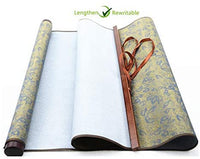 Ellkee - Papel de agua de tela mágica china reutilizable con 1 cepillo de bambú y 1 envoltorio para bolígrafos, juego de caligrafía china práctica para principiantes, escritura gruesa con desplazamiento (4 artículos) - Arteztik
