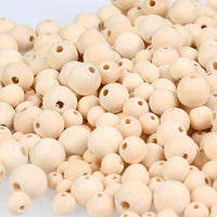 WOWOSS 600 piezas de perlas de madera natural, 6 tamaños sin terminar, cuentas de madera sueltas, cuentas de madera redondas, surtidas, bolas de madera redondas para manualidades, joyería, decoración del hogar, 6/8/10/12/14/0.630 in - Arteztik
