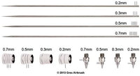 GREX TK-2 Tritio 0,2 mm de la boquilla Kit - Arteztik
