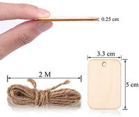 Ruisita - 150 piezas de madera sin terminar con etiquetas de regalo de madera sin terminar con cuerda de yute para el hogar, suministros de bricolaje, manualidades de madera - Arteztik
