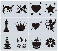 iSuperb 38 plantillas de letras para pintar números alfabeto dibujo plantillas reutilizables para álbumes de recortes, diario de manualidades, manualidades - Arteztik
