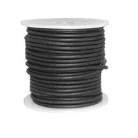 Cords Craft – Ronda de piel Cord para mujer Ronda Pulsera, Collares Plain Cord 3.0 mm A1 negro - Arteztik
