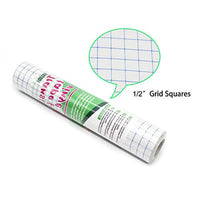 FALIDI Clear Vinyl Transfer Paper Tape Roll Blue Alignment Grid for Adhesive Vinyl ，Medium Application Tape for Cricut，Silhouette Cameo, Windows, Adhesive (12”x 50 Ft，1 Roll) - Arteztik
