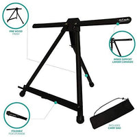 Mont Marte Caballete de mesa para pintar, bonito caballete de pintura para niños, artistas y adultos. Altura ajustable hasta 21 pulgadas., Metal, Negro, Paquete de 1 - Arteztik
