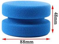 3 paquetes de esponja aplicadora de pintura, 3 pulgadas, multifuncional, forma redonda de doble cara para encerar y limpiar el coche de arte y manualidades de cerámica (azul) - Arteztik
