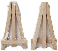MEEDEN - Mini caballete de madera de haya de 5.0 in, 48 unidades de soporte pequeño para exhibir lienzos pequeños, tarjetas de visita, fotos, platos decorativos y más - Arteztik
