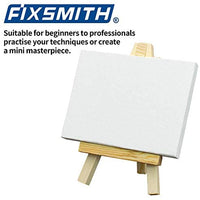Set de caballetes de lona de 3 x 4 pulgadas de Fixsmith, paquete de 12 unidades, contiene 12 mini lienzos y 12 mini caballetes pequeños, lienzos en blanco estirados y caballetes de madera para pintar, manualidades, dibujo, decoración - Arteztik
