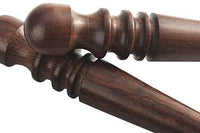 BESTCYC - Juego de 2 herramientas de madera de ébano negro para pulir cuero, madera maciza - Arteztik
