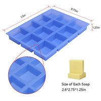 Moldes de silicona para jabones 4oz, moldes cuadrados de jabón para hacer jabón, molde de resina de silicona flexible para artesanía casera - Arteztik
