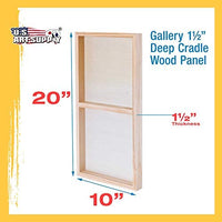 U.S. Art Supply - Tableros de madera de abedul para verter, 4 x 12 pulgadas, galería, 1 – 1/2 pulgadas de profundidad, cuna (paquete de 4) – Lienzo de pared de madera de profundidad de artista – Pintura para manualidades mixtas, acrílico, aceite, encausta - Arteztik
