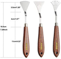 Bestgle - Juego de cuchillos de paleta de acero inoxidable flexible con espátulas para pintura artística y aceites, acrílicos, manualidades, madera y acero inoxidable, M - Arteztik
