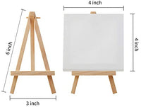 MEEDEN - Mini caballete de madera de haya de 5.0 in, 48 unidades de soporte pequeño para exhibir lienzos pequeños, tarjetas de visita, fotos, platos decorativos y más - Arteztik
