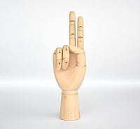 Maniquí articulado de madera de dibujo de artista con dedos flexibles de madera de 10.0 in de mano derecha - Arteztik
