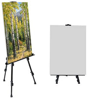 T-SIGN - Caballete de 72 pulgadas de alto, trípode de metal de aluminio, caballete de arte ajustable de 22 a 72 pulgadas, extra resistente para pintura de mesa/piso, dibujo y exhibición con bolsa, paquete de 2 negro - Arteztik
