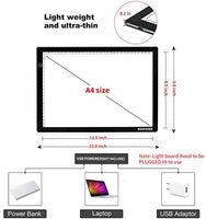 DONPODER 2G A4 caja de luz para trazado y dibujo con marco resistente Duarable, almohadilla de luz regulable para pintura de diamante, cuadro de luz, cuadro de luz para dibujar animación Stencilling - Arteztik
