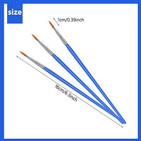 Juego de pinceles de pintura para artistas, pinceles planos de nailon, para óleo, acuarela, arte, modelos, pintura de uñas, pintura de roca, kits de pinceles para profesionales y niños, 30 unidades, color azul - Arteztik
