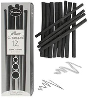 Global Art Materials carbonilla de sauce para artistas, Negro, Assorted - Arteztik
