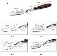 Monique 5 Pcs Acero inoxidable paleta de pintura Cuchillos rascadores Set Basic Kit de herramientas de cerámica de arcilla - Arteztik
